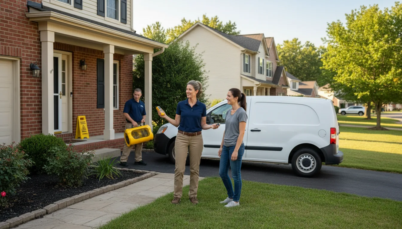 Residential water damage restoration in Avoca, IN